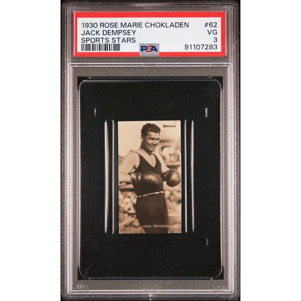 1930 Rose Marie Chokladen Jack Dempsey PSA 3 Manassa Mauler Champ, Undergraded!